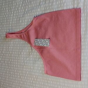 NWT Women's Pink Asymmetrical Middleon One Shoulder Crop Top Medium